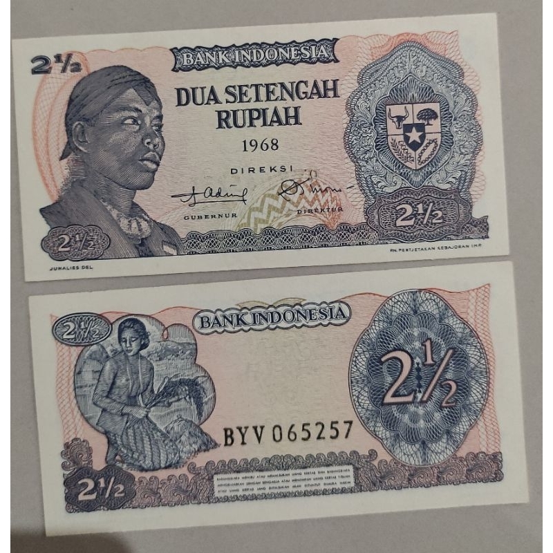 uang kuno 2,5 rupiah seri Sudirman tahun 1968