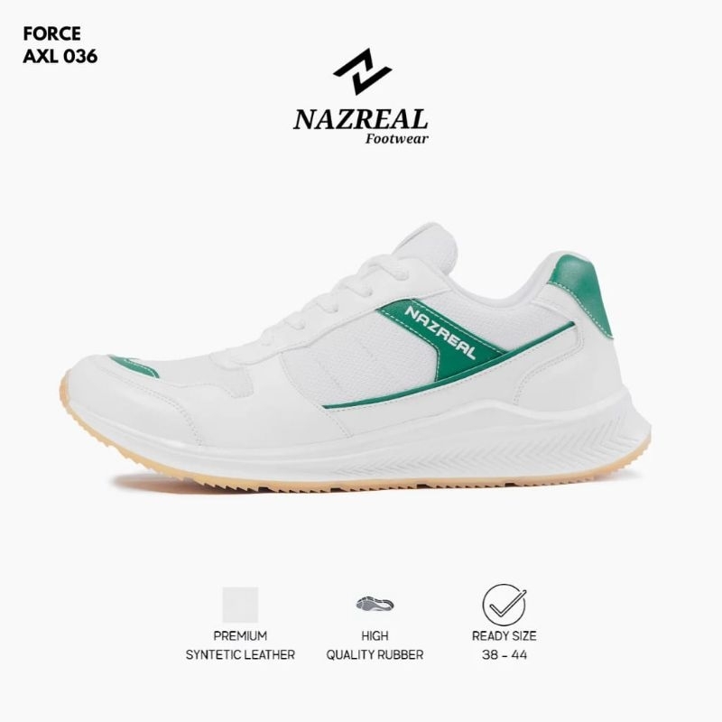 SNEAKERS ORIGINAL NAZREAL FOOTWEAR FORCE - sneakers white - sneakers putih - sneakers murah - sepatu