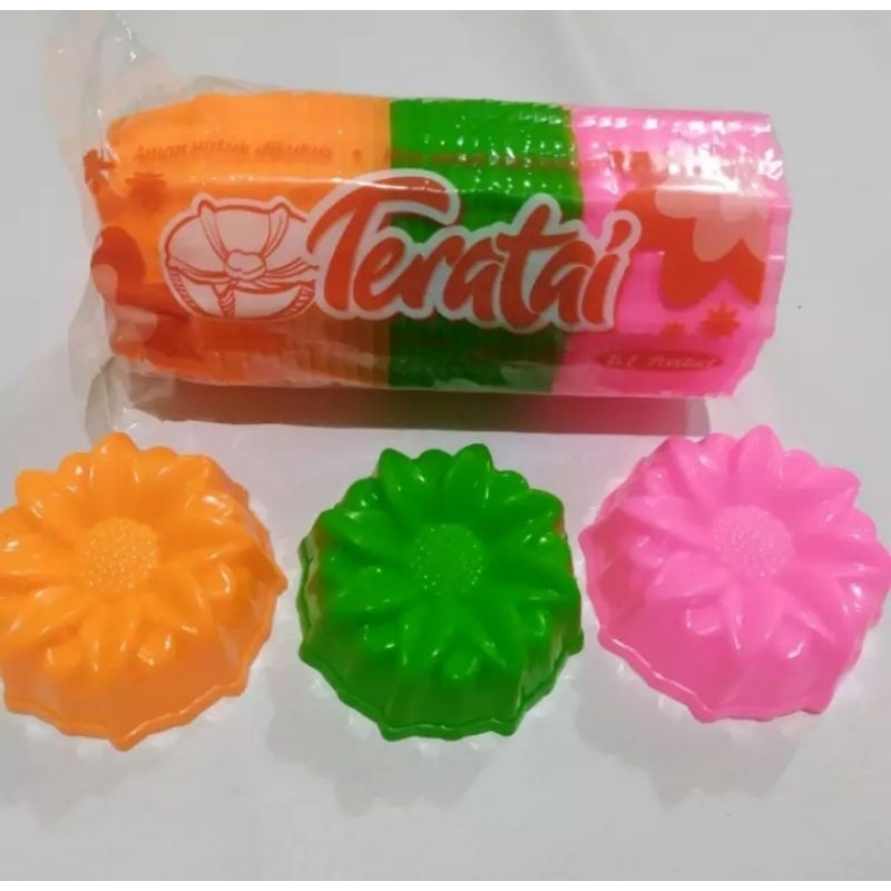 3 Lusin Cetakan Kue Bolu Kukus / Cetakan Puding Agar Jelly Diameter 7 Cm Bentuk Bunga Teratai
