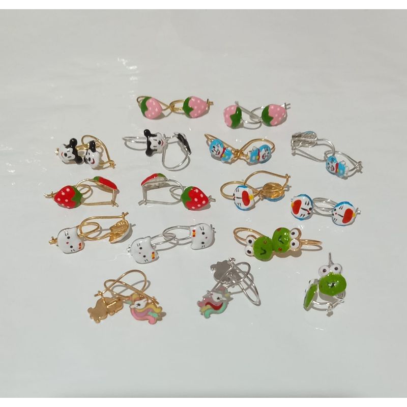 Anting Perak Asli Silver 925 Anak Karakter