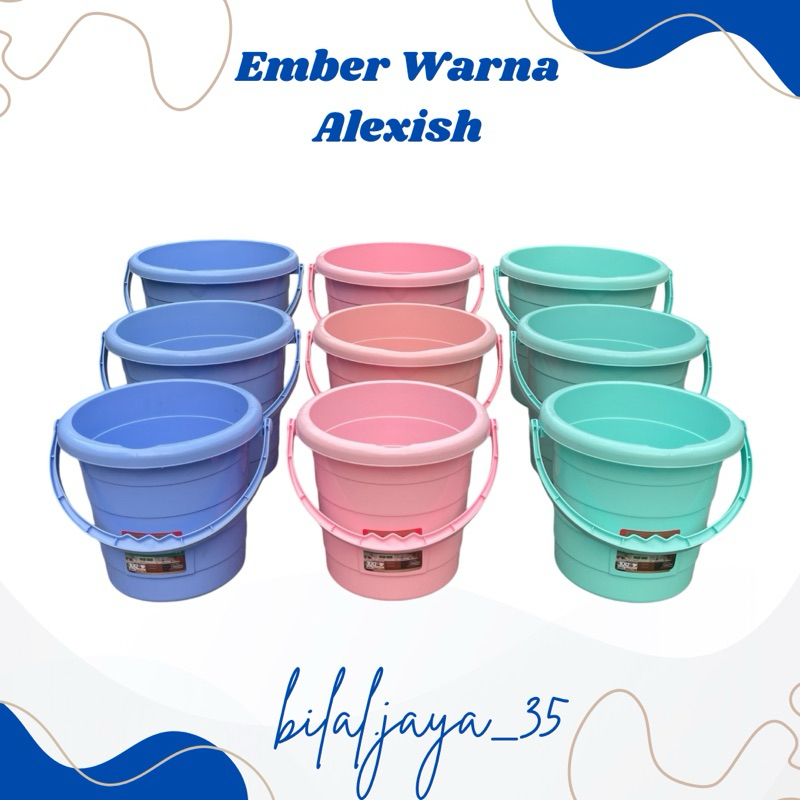 Ember Gagang Warna 3-4-6 Galon Alexish / Ember Gagang / Ember tanpa Tutup Ember Warna Pastel