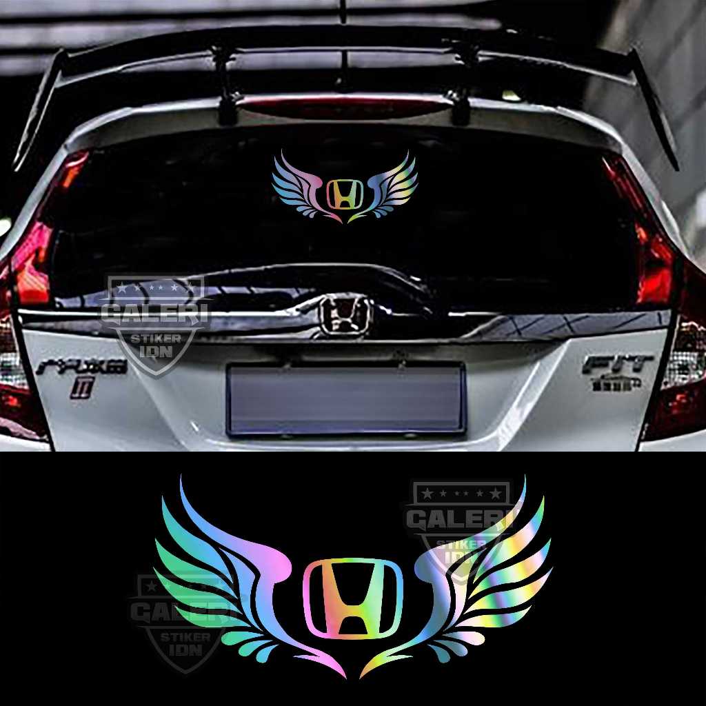 Stiker Mobil 3D Sayap Stiker Laser Stiker Mobil Rainbow Laser Car Stiker Reflektor