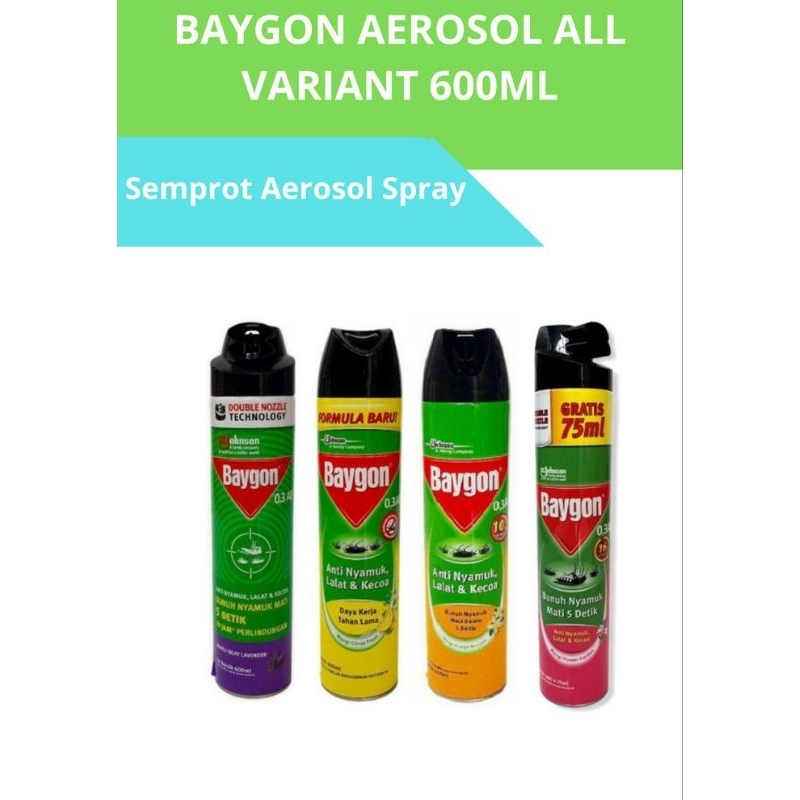 Baygon Aerosol Pembasmi Serangga All Variant 600ml