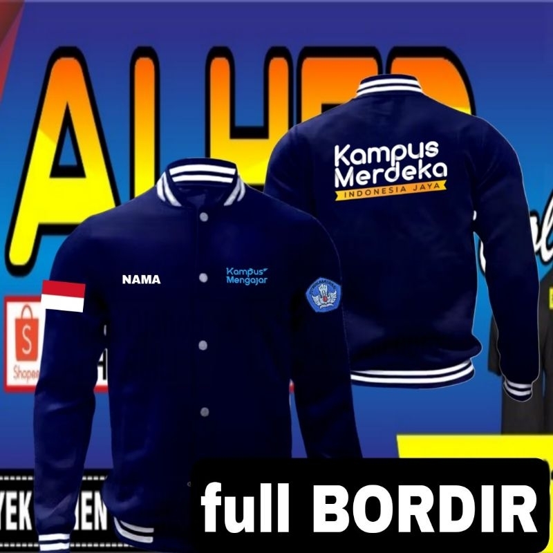 Jaket bordir kampus merdeka Jaket kampus merdeka Jaket versity kampus merdeka Jaket baseball kampus 