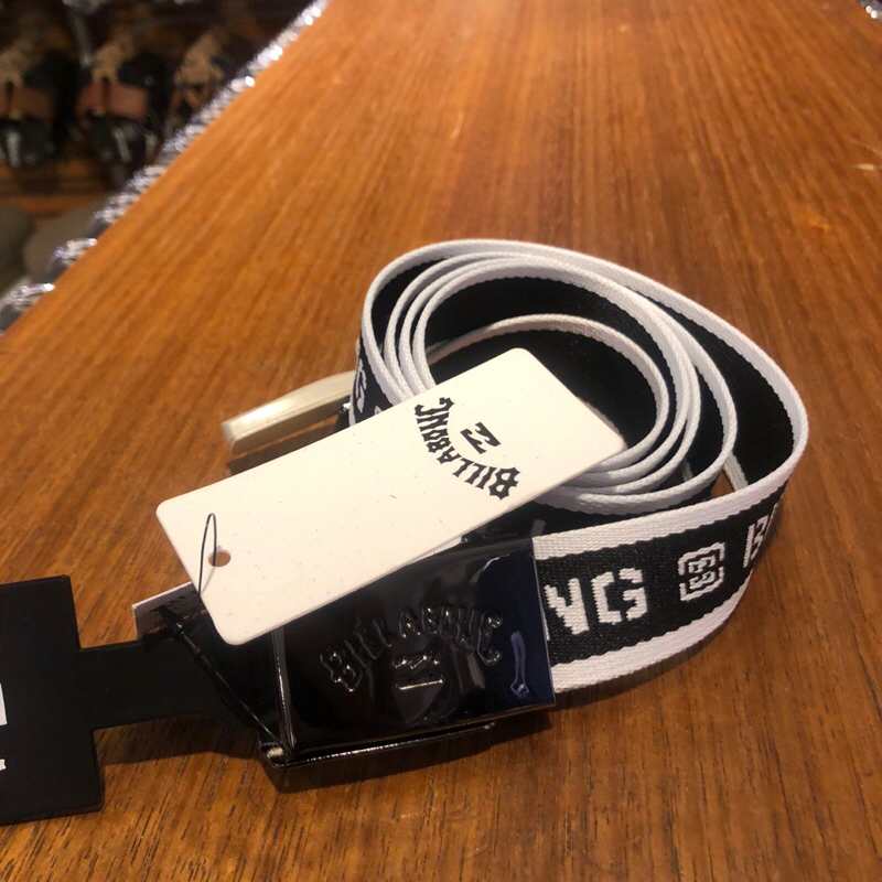 ikat pinggang pria billabong original cog print web belt blak new
