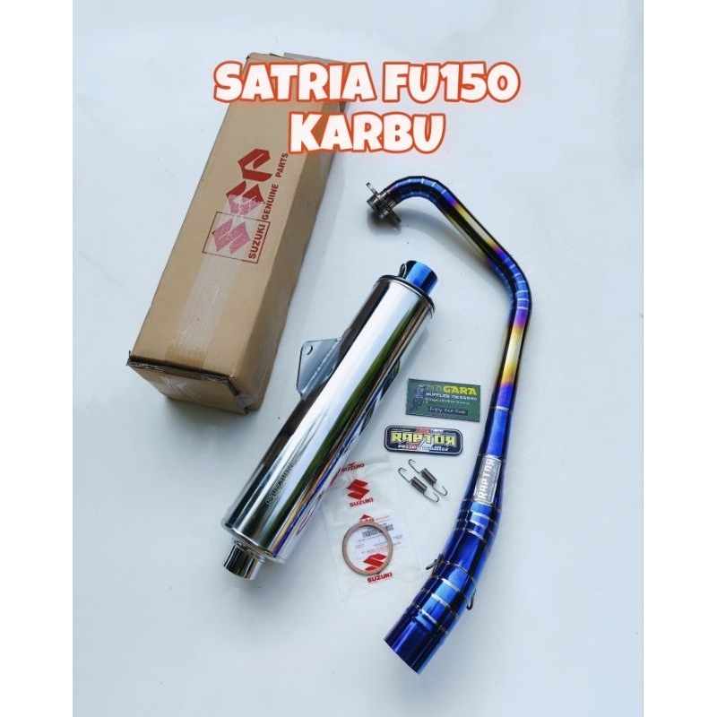 KNALPOT SATRIA FU CKD /ORI LOKAL PNP DI SATRIA FU150 KARBU