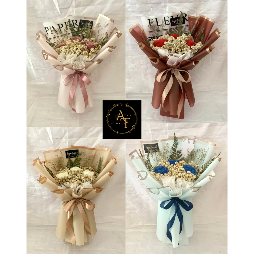 03 [ Ayaaflorist,id ] 𝗕𝘂𝗸𝗲𝘁 𝗕𝘂𝗻𝗴𝗮 𝗘𝗱𝗲𝗹𝘄𝗲𝗶𝘀 𝗠𝗶𝘅 𝗔𝗿𝘁𝗶𝗳𝗶𝗰𝗶𝗮𝗹 | Buket Bunga Kering / Bucket Bunga Abadi 
