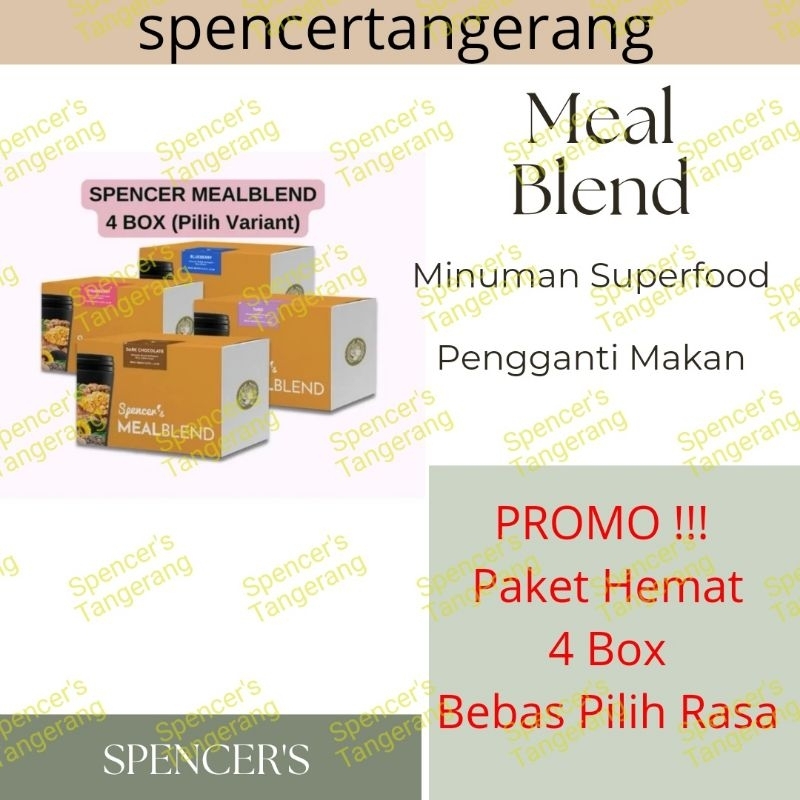 

PROMO - Paket 4 Box Spencer's Meal Blend ; Boleh Pilih Rasa ; Dijamin Original 100%