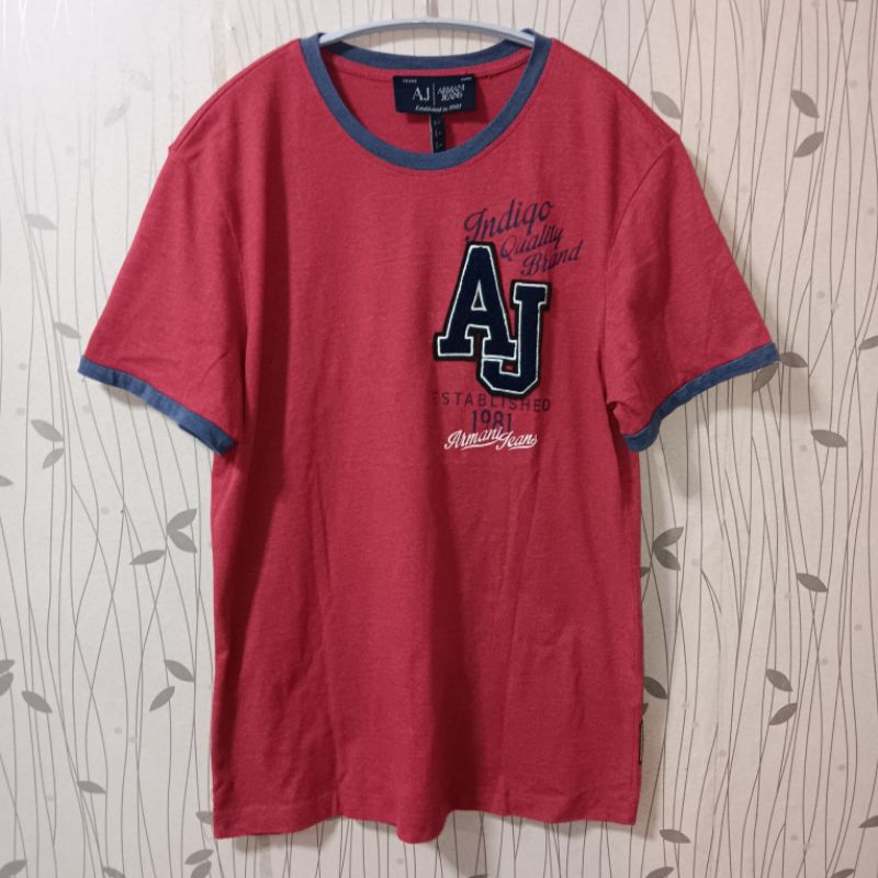 Kaos pria ARMANI JEANS Esthablished in 1981 origInal size L/FIT