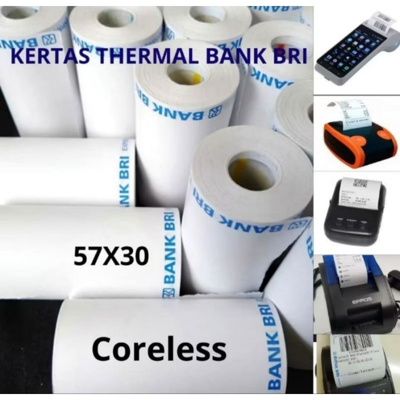 

Kertas Struk Thermal logo BRI 57x30mm