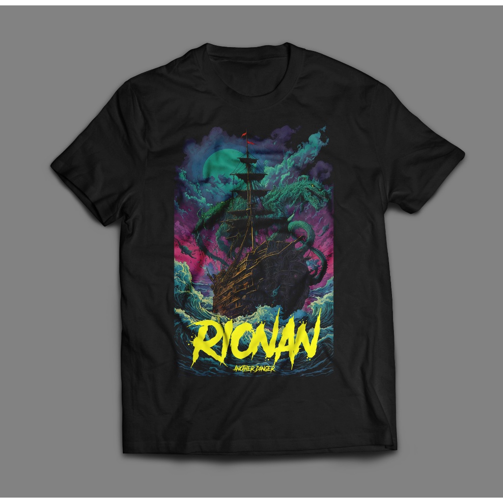 RIONAN Tshirt Kaos pria Kapal Hantu