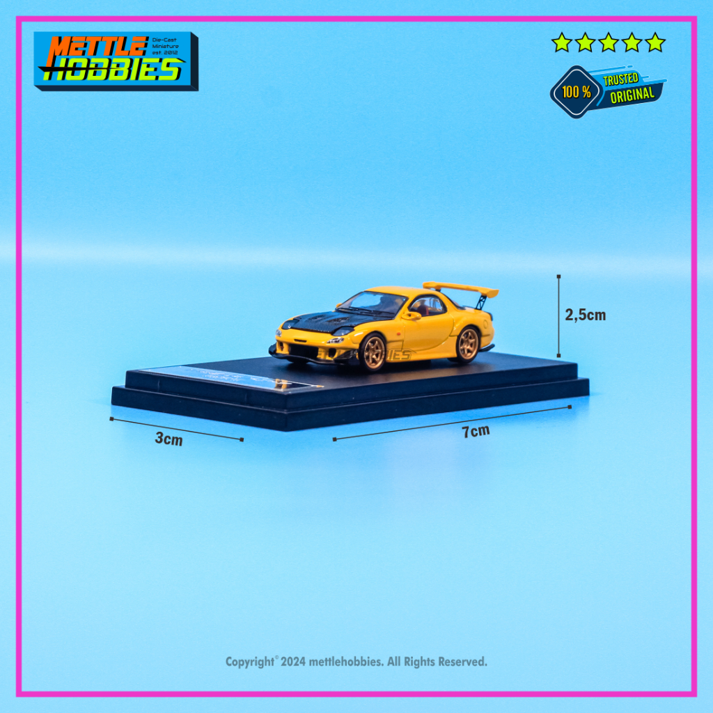 Briscale Micro BSC Mazda RX-7 FD3S RE Amemiya Diecast Miniatur Mobil 1:64