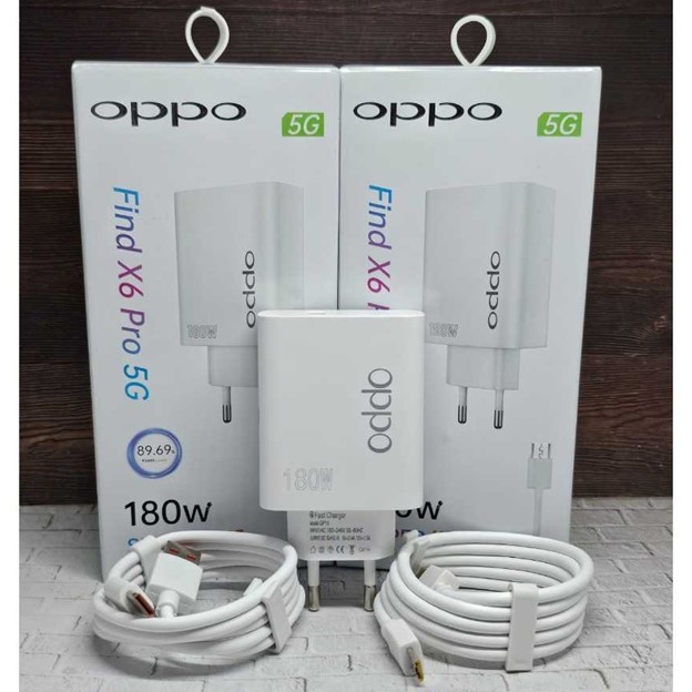 (Oppo, Realme, Redmi & Samsung) Travel Charger 180W Support Vooc 5G Fast Charge Kabel USB Micro / Ty