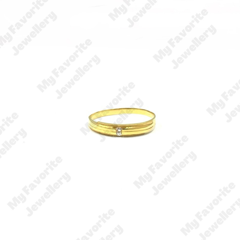 Cincin Permata Satu Terbaru Emas Asli Kadar 700
