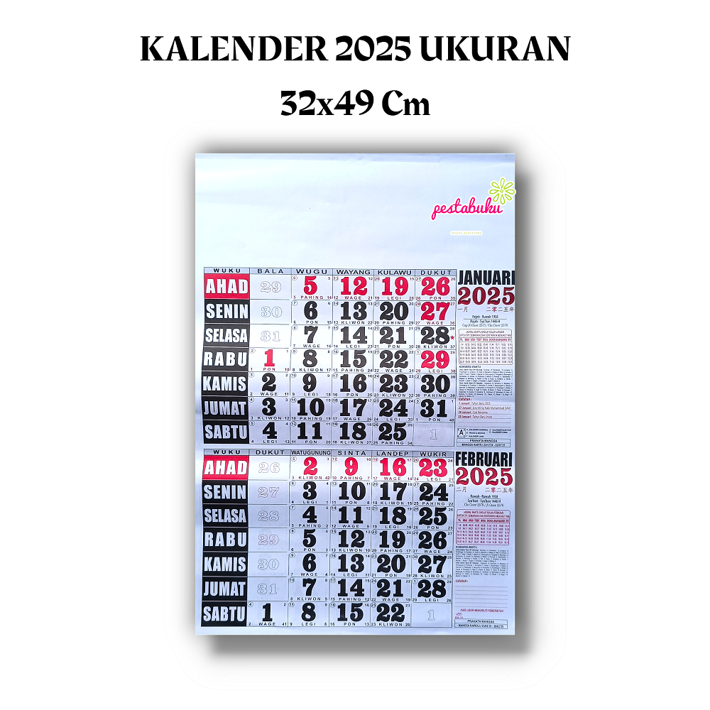 

Kalender 2025 Ukuran 32x49 Cm