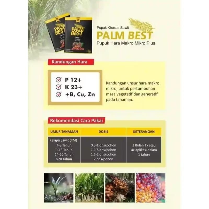 Pupuk Palm Best Pupuk Hara Mikro Makro Plus Sawit