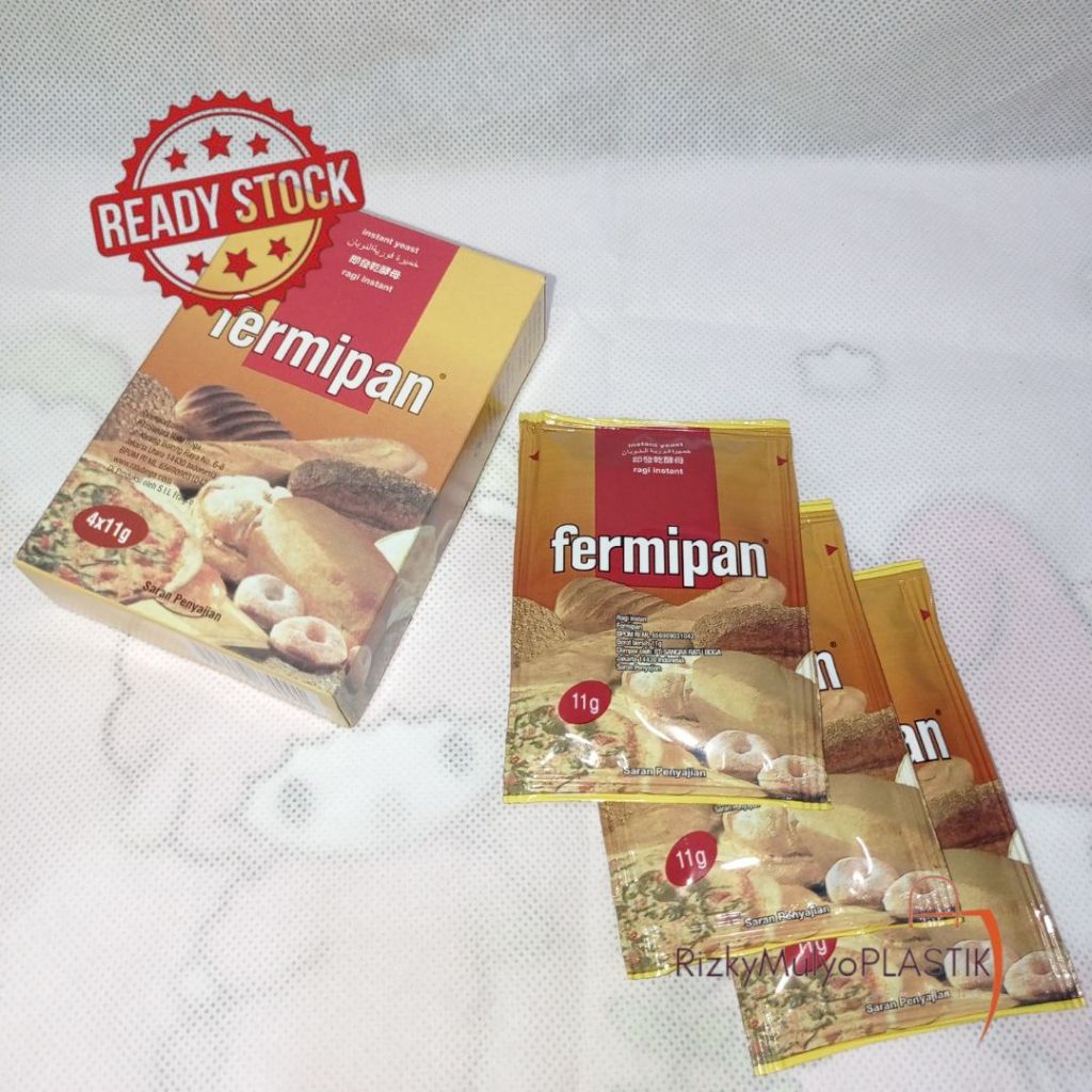 

Fermipan (4x11gr) Ragi Kering Instant Yeast Bahan Pembuat Roti / Donat