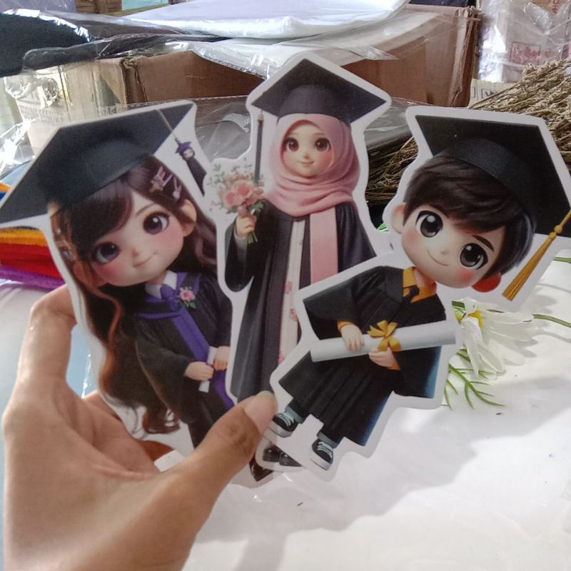 

TOPPER WISUDA BUKET STIKER BUKET KARAKTER