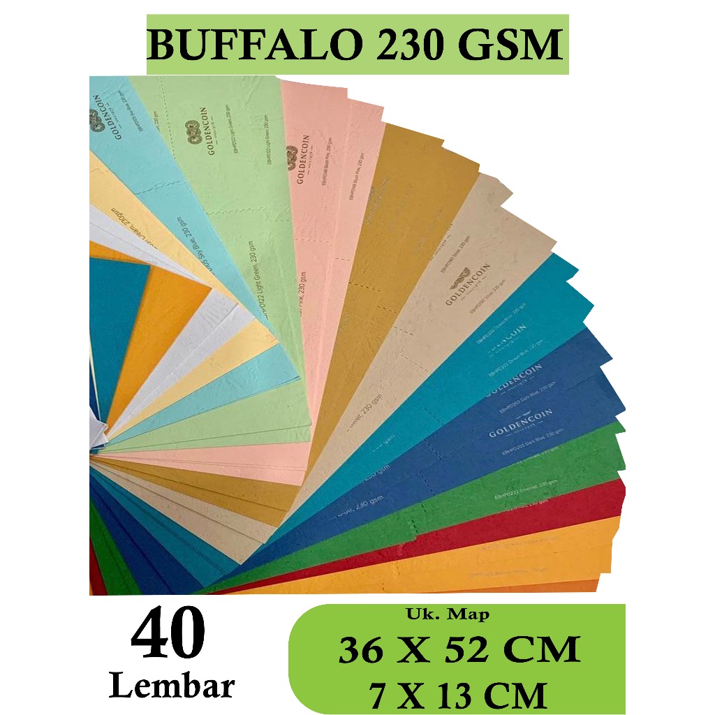 

BUFFALO PINDO 230 GSM UKURAN MAP ( 36 X 52 CM ) KUPING MAP ( 7 X 13 CM ) , 40 LEMBAR