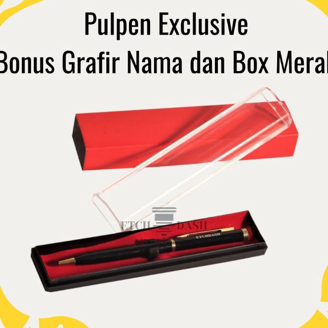 

Murah Pulpen Exclusive Free Grafir NamaLogo Box Pulpen si