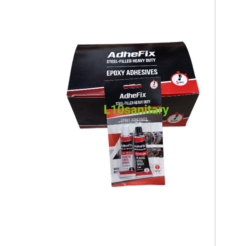

ADHEFIX Lem 5 MENIT / Lem EPOXY Campur Hitam Putih 5 Menit MURAH ADHEFIX