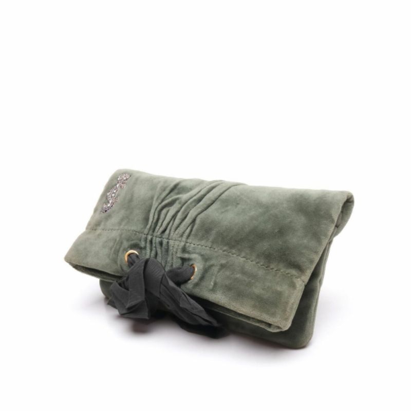Juicy Couture Velvet Green Clutch