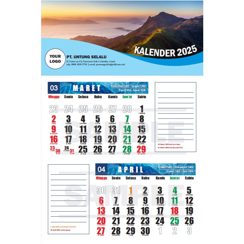 

Kalender Dinding 2025 6 play (2 bulan /lembar) - Suka - suka Kamu grosir - harga mulai dari 23.000 / kalender
