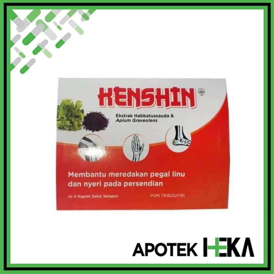 Kenshin Strip isi 4 Tablet - Obat Pegal Linu dan Nyeri Persendian [JAKSEL]