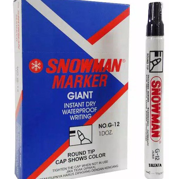 

HJ6 12pc SPIDOL PERMANEN SNOWMAN MARKER G 12 SEPIDOL PERMANENT AG 12