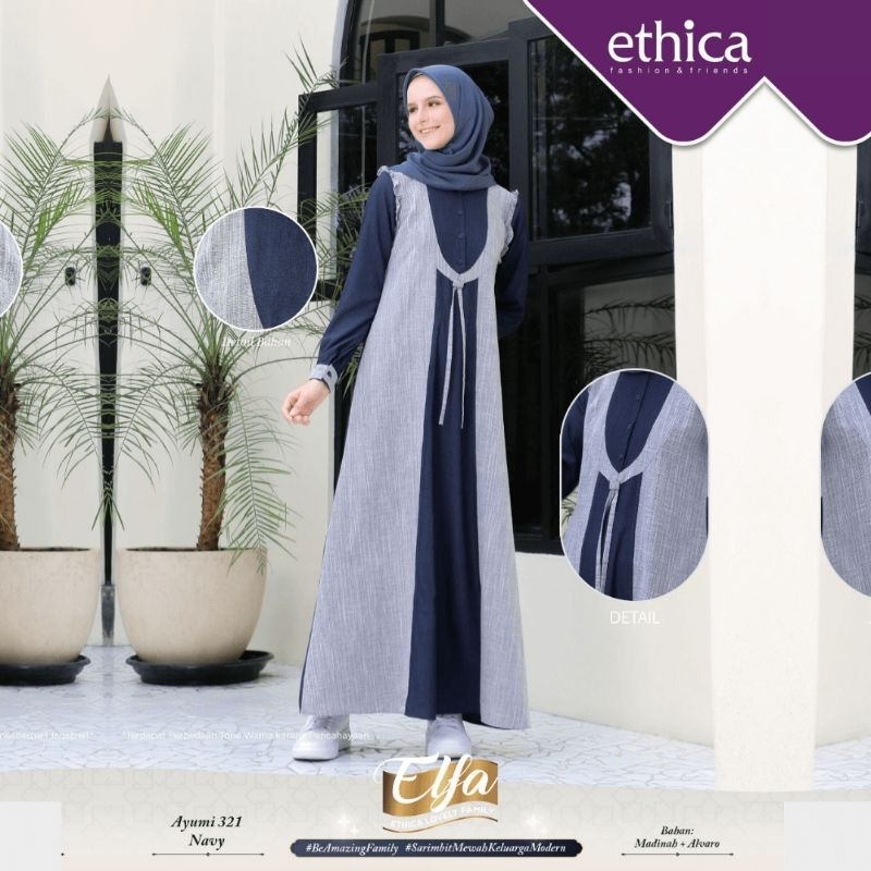 GAMIS ETHICA AYUMI 321 || GAMIS WANITA DEWASA MUSLIM