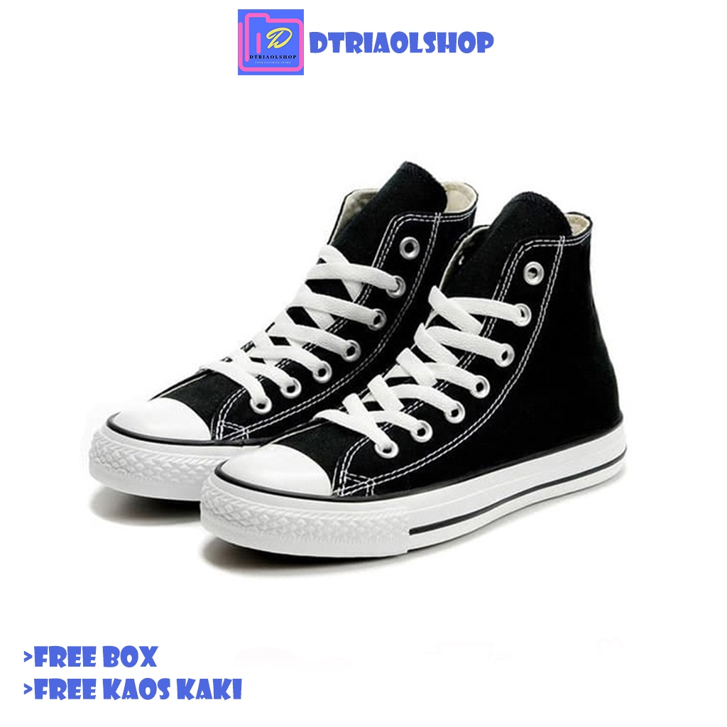 SEPATU CONVERSE ALL STAR HITAM TINGGI PRIA WANITA SNEAKERS KASUAL