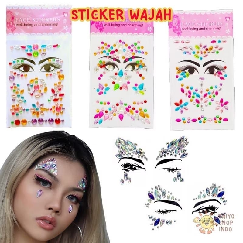 

1 lembar 12pcs stiker mute / sticker wajah / stiker tempel