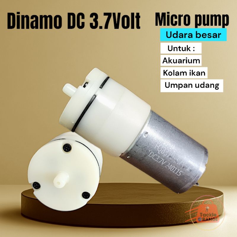 Dinamo aerator DC 3.7Volt/Micro pump. pompa udara akuarium, aerator
