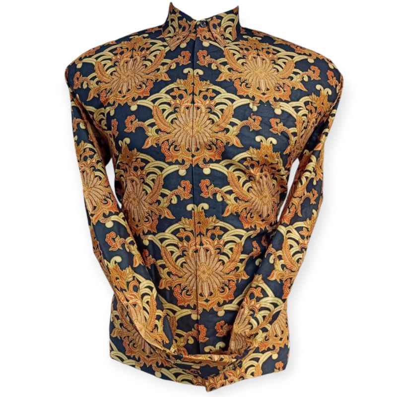 KEMEJA BATIK KHALIFAH TERAKOTA BAHAN KATUN PREMIUM 40S