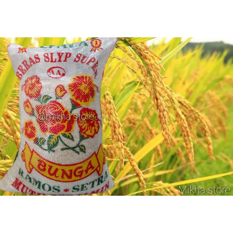 

Beras merek bunga 10 kg - free ongkir