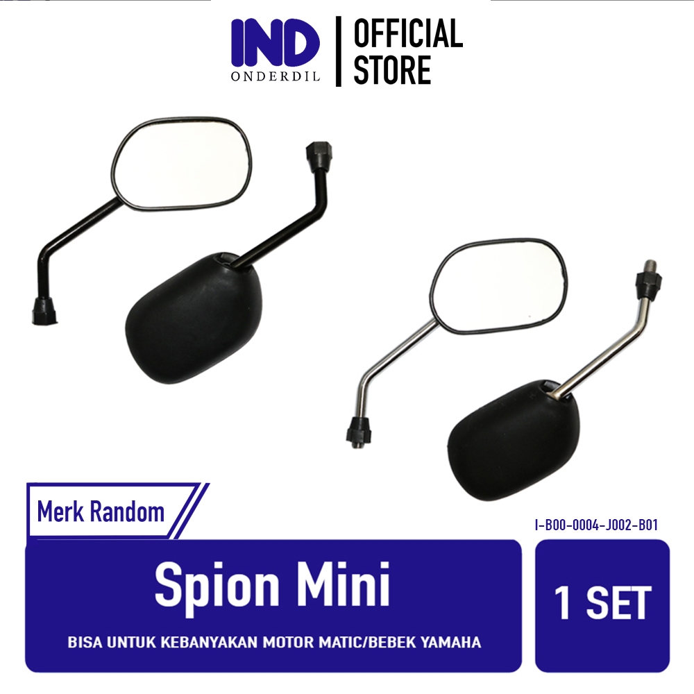 IND Onderdil Spion Mini Model Aspira Drat Yamaha Sepion Kaca Set Kecil Hitam Chrome Mio Lama Smile S