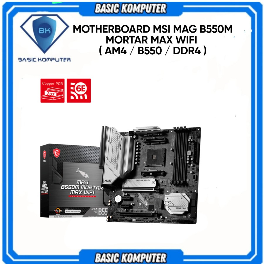 MOTHERBOARD MSI MAG B550M MORTAR MAX WIFI ( AM4 / B550 / DDR4 )