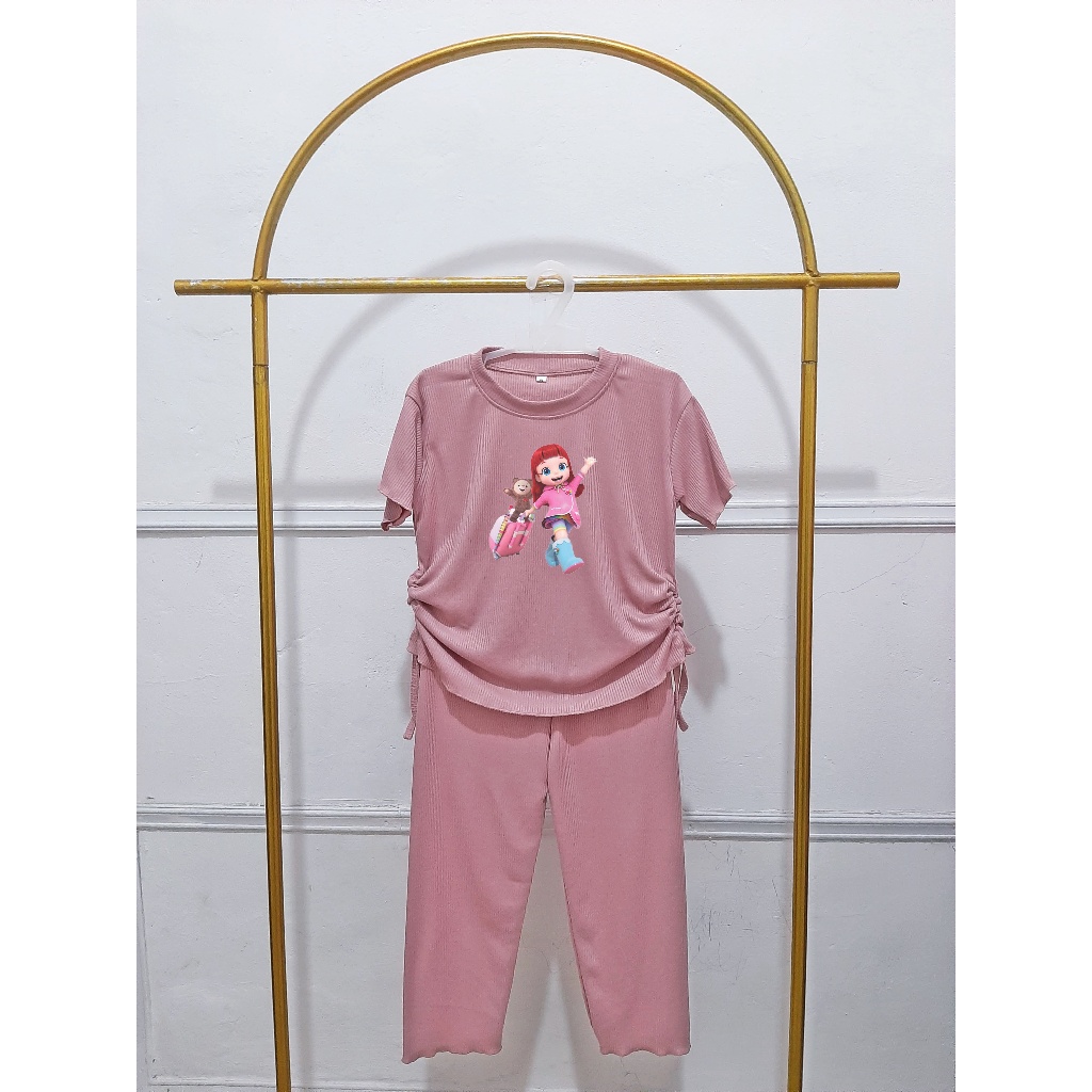 Baju Rainbow Ruby Koper Viral Setelan Aluna Fashion Anak Perempuan 4-10Tahun