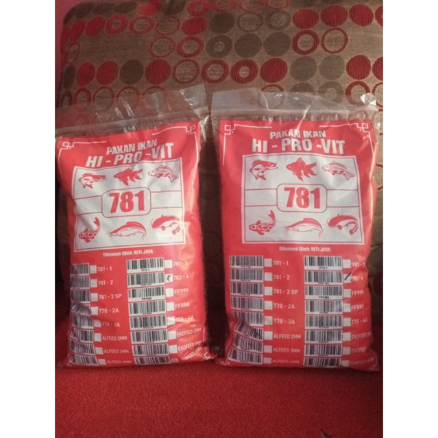 Pelet 781 untuk Ikan Lele, Nila, Gurame Kecil | Repack Kemasan 500gr & 1Kg