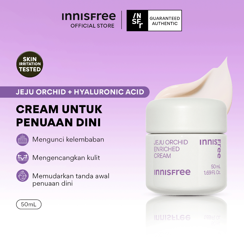 Innisfree Jeju Orchid Enriched Cream 50ml - Pelembab Wajah untuk Anti Aging