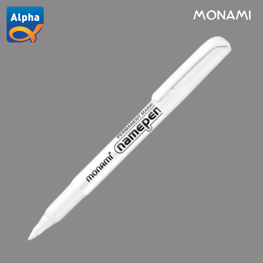 

[Monami] Name Pen M / Permanent Marker White / Monami Spidol Permanen - Putih