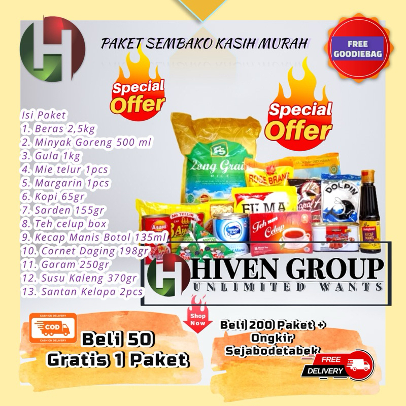 

PAKET SEMBAKO KASIH MURAH