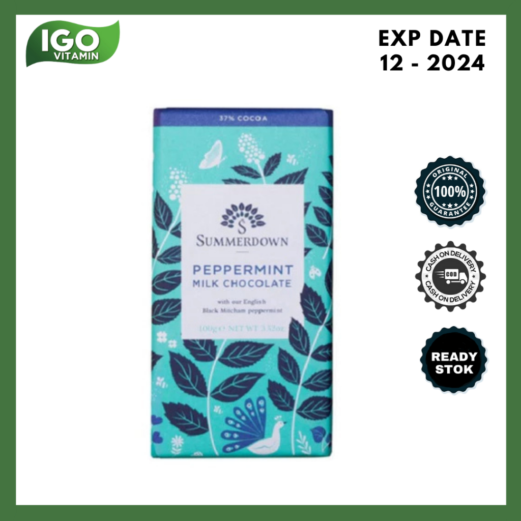 

Coklat Cokelat Batang Premium Summerdown Milk Chocolate Peppermint Bar 100g - Tanpa Pengawet dan Perasa Buatan