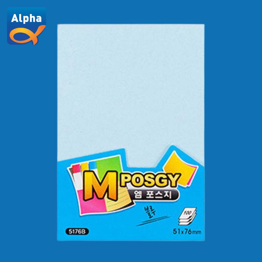 

[M-Posgy] Sticky Notes 51 x 76 mm / Kertas Sticky Notes - Biru