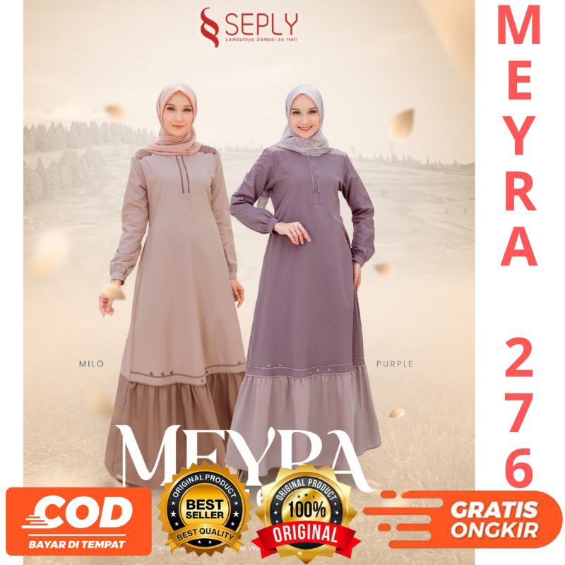 TERBARU BUSANA MUSLIM GAMIS SEPLY MEYRA 276 MILO DAN PURPLE ORIGlNAL