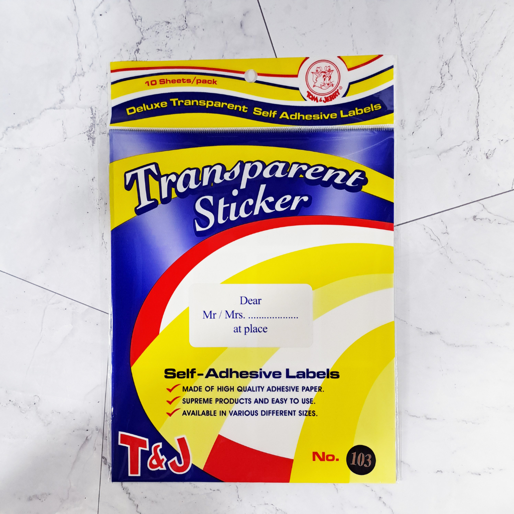 

Tom & Jerry Transparent Label No. 103 (32 x 64 mm)
