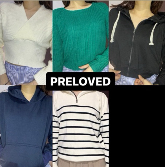 preloved sweater jaket knit (LADIORA, atwell apparel, hnm, this is april)