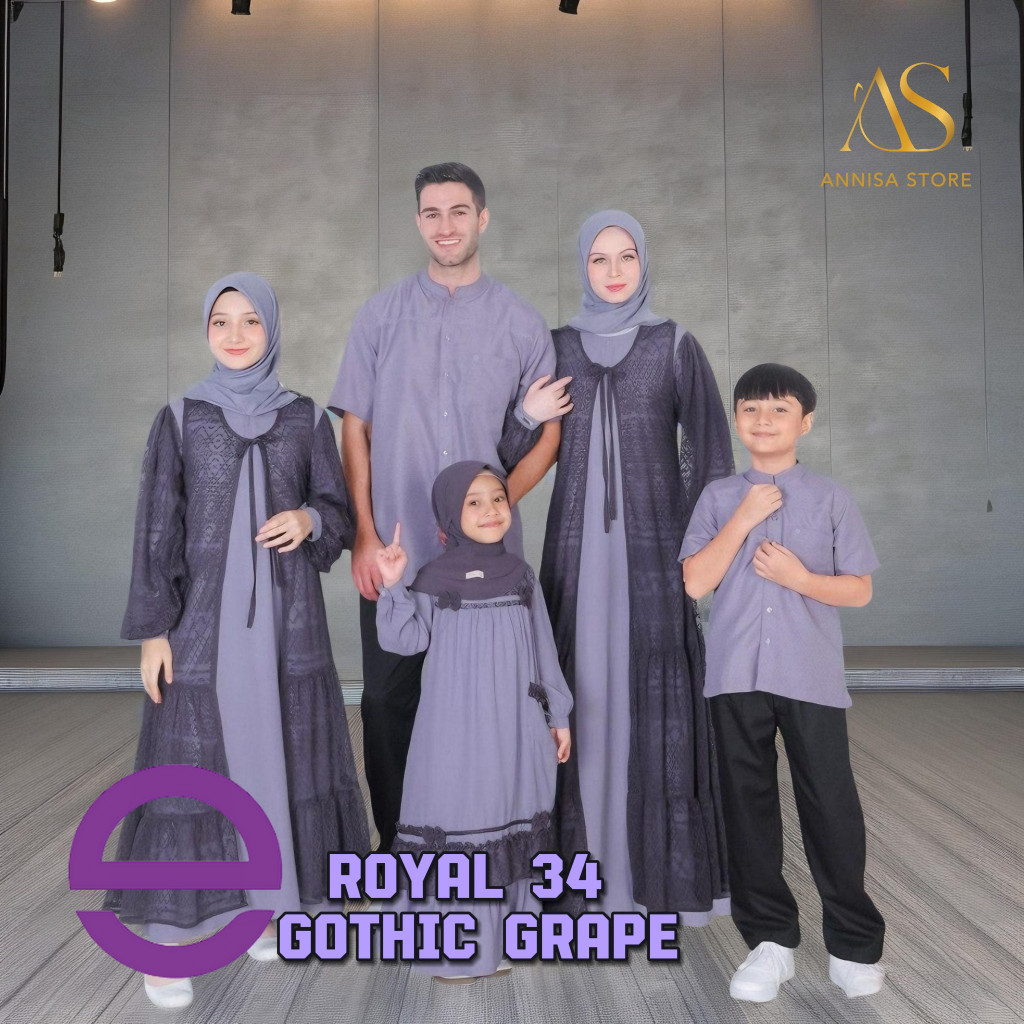 BAJU SARIMBIT KELUARGA ETHICA ROYAL 34 GOTHIC GRAPE  / BAJU SARIMBIT FAMILY COUPLE ETHICA 2025 / GAM