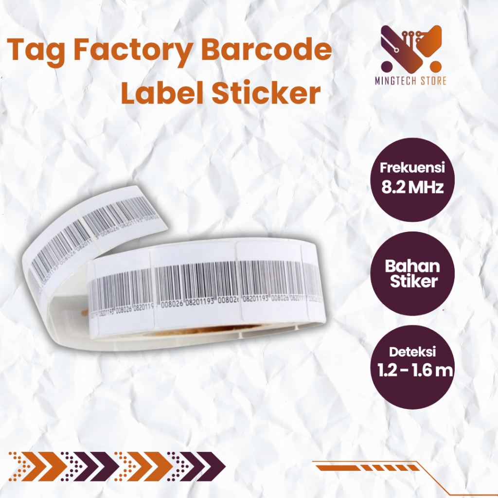 

RF Label Anti Maling | Alarm Toko Anti Maling Label Tag Custom | Tag Factory Barcode Label Sticker