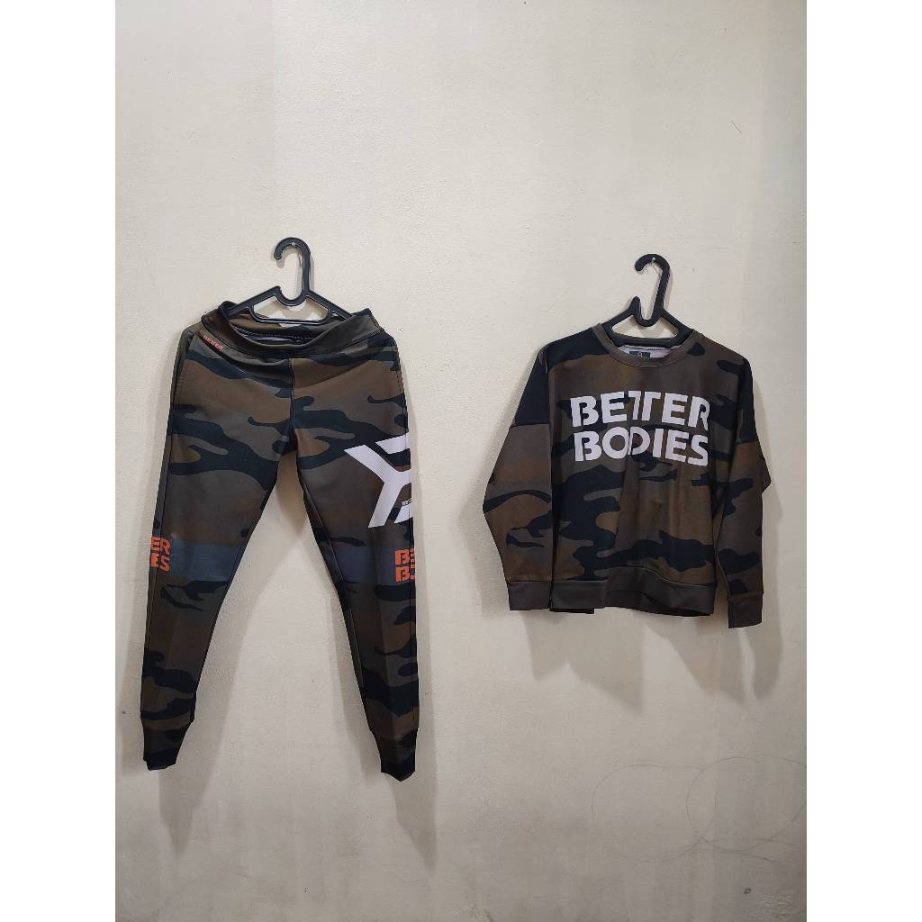 Baju Senam Setelan Army Better Bodies Super Dry Sport Ayoe Sportwear Setelan Zumba Baju Celana Aerob